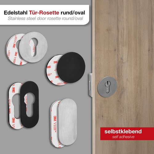 Tür rosette selbstklebend - tür-rosette,